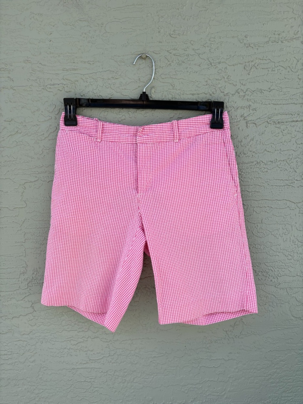 Ralph Lauren Pink Gingham Flat-Front Women's Shorts